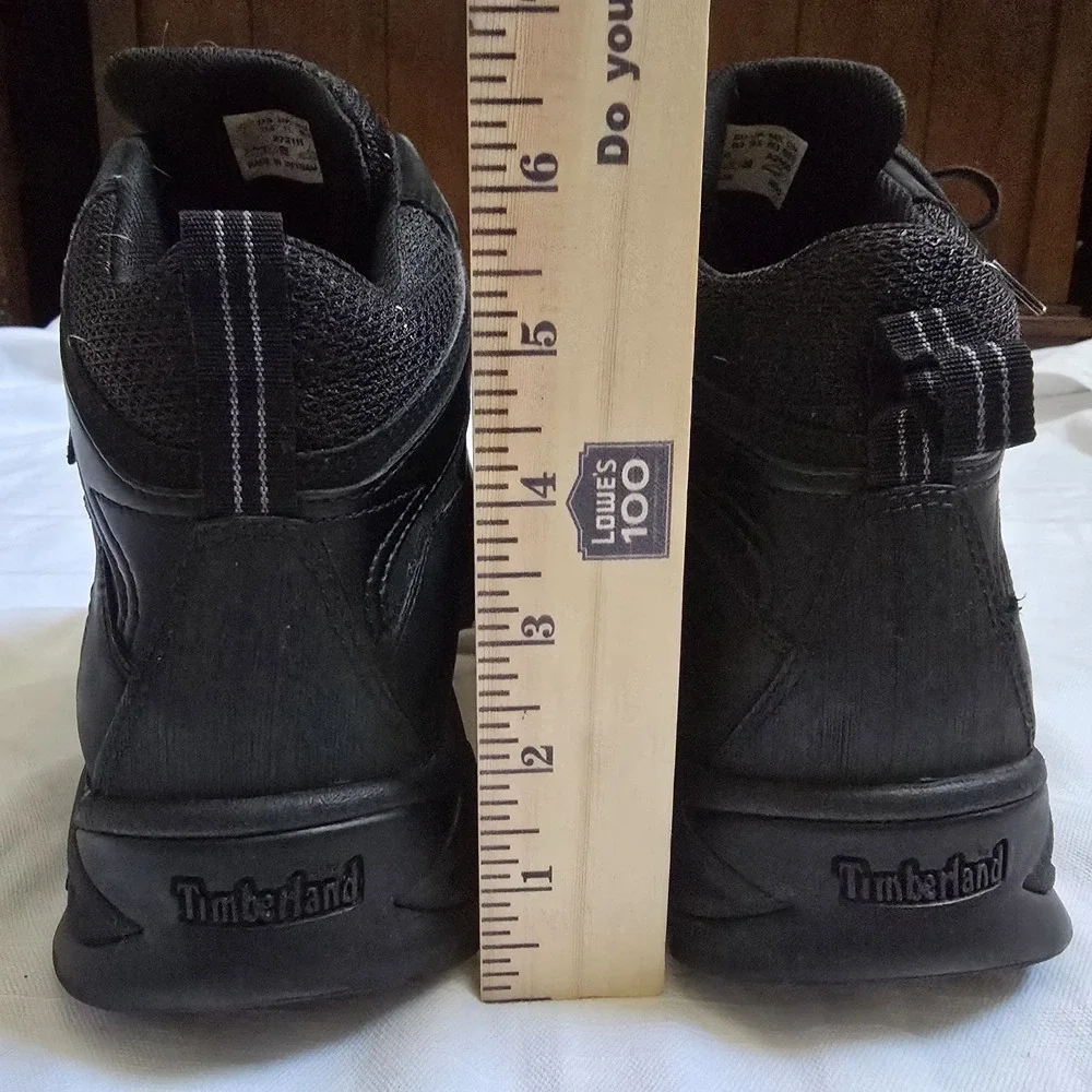 Timberland Mt Maddsen Mid Waterproof Black Leather Hiking Boots Mens 11.5 A2960‎